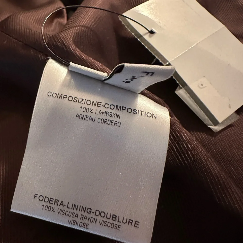 NWT Balenciaga Chocolate Brown Genuine Lambskin Leather Trench Coat Size FR36 - Picture 9 of 9